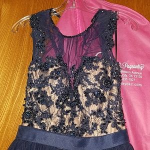 Blue 1 piece prom dress